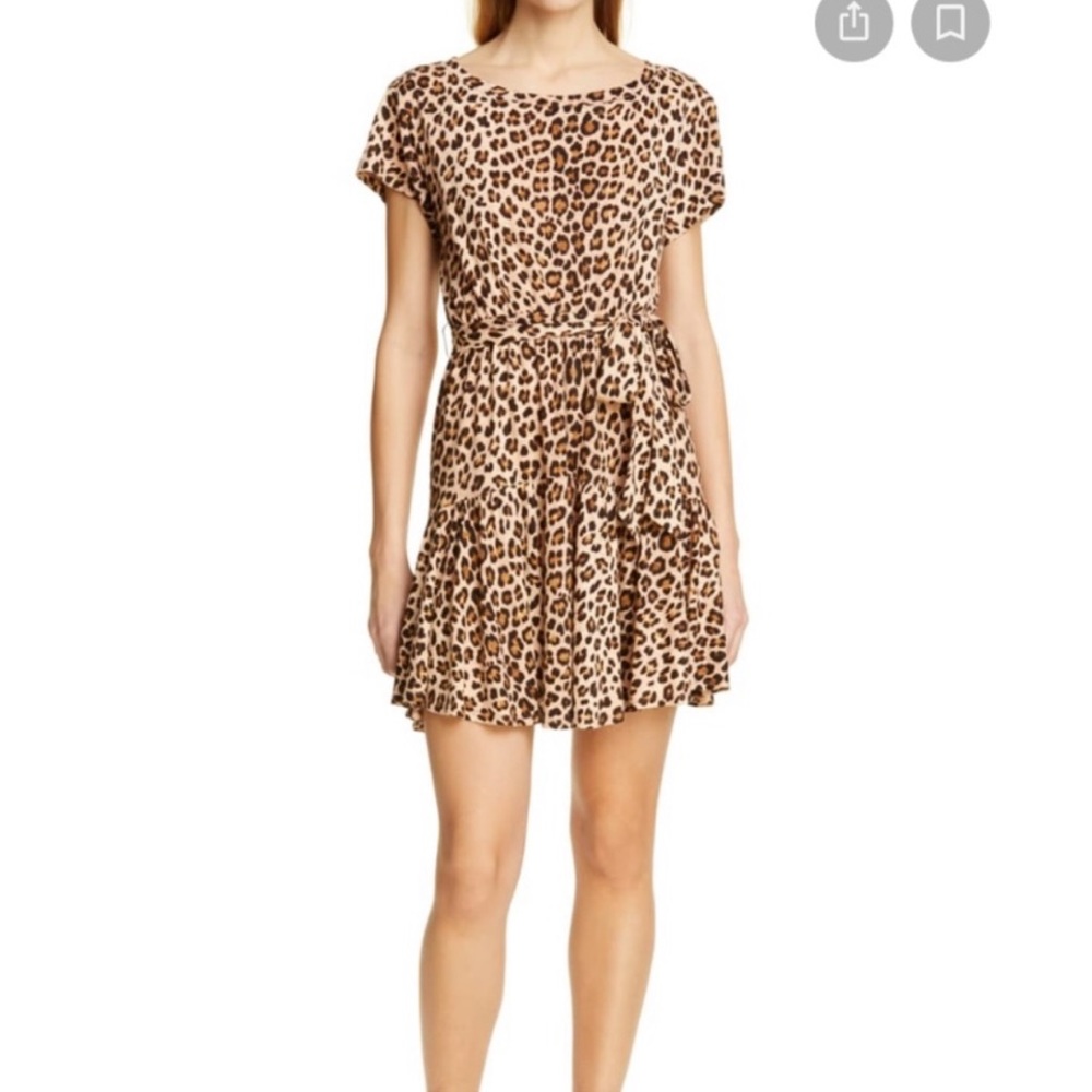 Rebecca Taylor Linen Leopard Dress